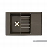 Мойка для кухни Aquaton Делия 78 прямоугольная с крылом кофе 1A715132DE280