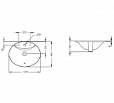 Раковина Ideal Standard Oceane W306301 встраиваемая