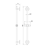 Стойка для душа, Niagara, Milardo, NIA6500M17