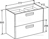 Тумба под раковину Roca The Gap 80 фиолетовая ZRU9302740