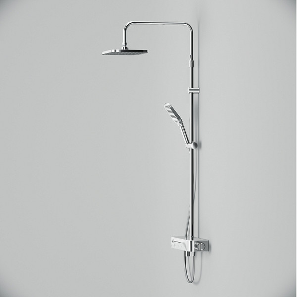 F078F700 Func, душ.система: см-ль-полка д/ванны/душа, душ.штанга, верхн. душ квадр., ручн.душ, хром
