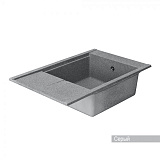 Мойка для кухни Aquaton Делия 78 прямоугольная с крылом серая 1A715132DE230