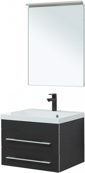Тумба под раковину Aquanet Верона 58 New черный матовый 00272428