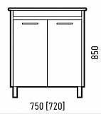 Тумба под раковину Corozo Лорена 75 антик SD-00000355