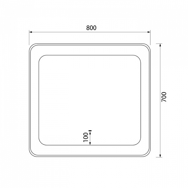 Зеркало с подсветкой, 80 см, Esper, IDDIS, ESP8000i98