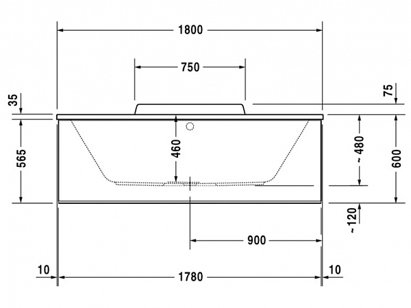 Акриловая ванна Duravit Dyrastyle 180x80 700298000000000