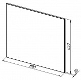 Зеркало Aquanet Lino 90 белый матовый 00253908