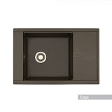 Мойка для кухни Aquaton Делия 78 прямоугольная с крылом кофе 1A715132DE280