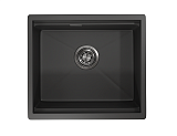 KS-5045U, ЧЕРНЫЙ МАТОВЫЙ, стальная кухонная мойка KITCHEN SPACE
