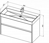 Тумба под раковину Aquanet Бруклин 100 белый 00203961