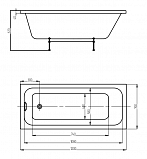 Акриловая ванна Aquatek  Мия 120x70 MIY120-0000001