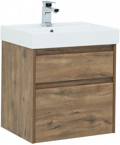 Тумба под раковину Aquanet Nova Lite 60 дуб рустикальный (2 ящика) 00249512