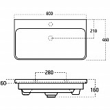Раковина для тумбы Sanovit Luxury 80 11080-KL