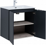 Тумба под раковину Aquanet Алвита New 70 2 дверцы, антрацит 00303904