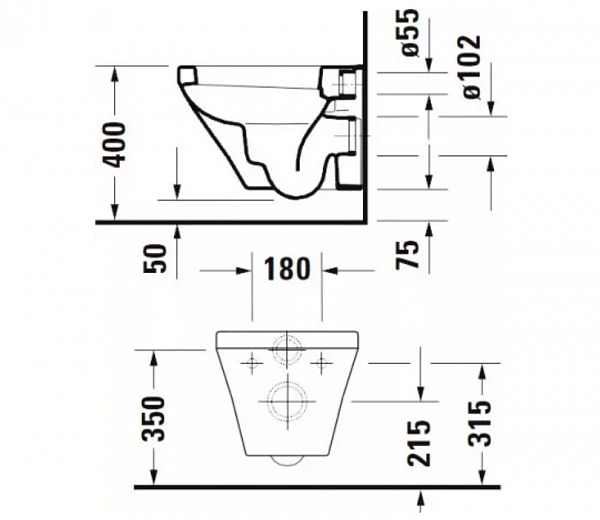 Унитаз Duravit DuraStyle 2539090000 подвесной
