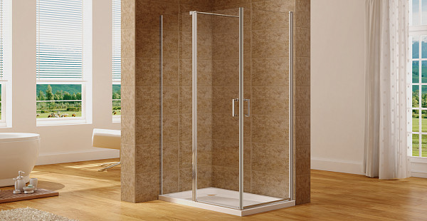 Душевой уголок Aquanet Cinetic 120х80,прозрачное стекло (AE12-N-120H190U-CT + AE12-N-80H190U-CT) AE12-N-120H190U-CT + AE12-N-80H190U-CT