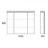 Зеркальный шкаф Ragnar 100 с подсветкой