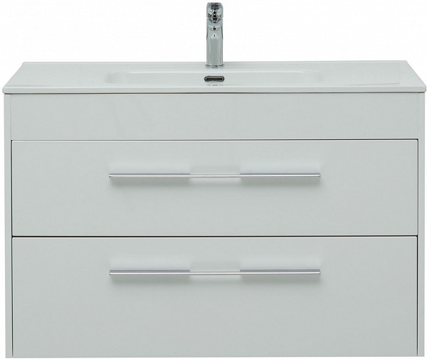 Тумба под раковину Aquanet Августа 100 белый (ручка хром) 00277509
