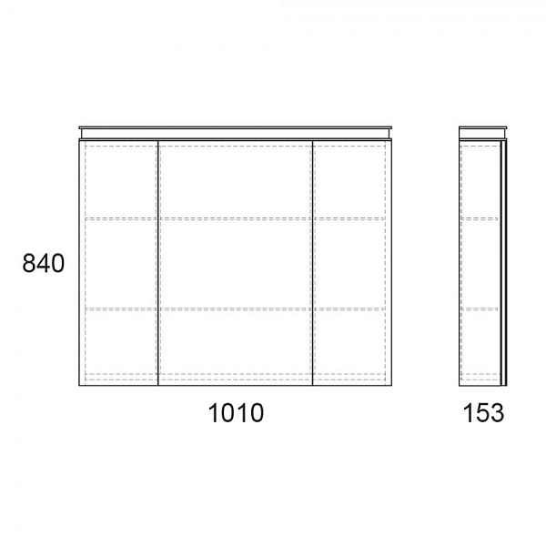 Зеркальный шкаф Ragnar 100 с подсветкой