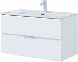 Тумба под раковину Aquanet Алвита New 90 2 ящика, белый матовый 00303920