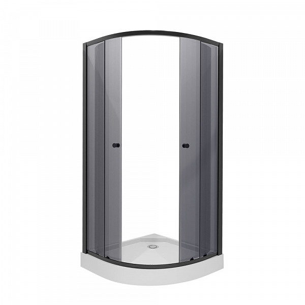 Душ. уголок NG-007-14T (900х900х1950) низкий поддон(13см) стекло ТОНИРОВАННОЕ, 2 места