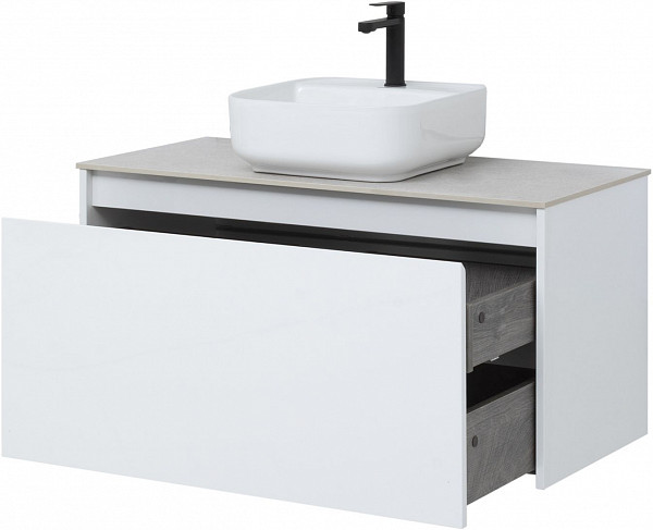 Тумба под раковину Aquanet Nova Lite 100 белый (1 ящик) 00242580