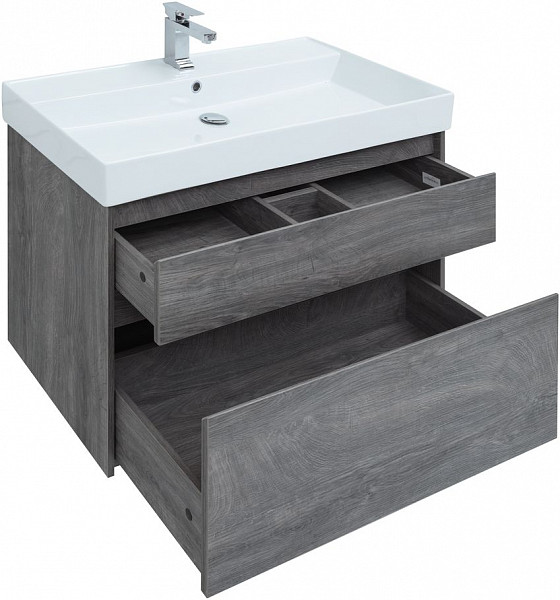 Тумба под раковину Aquanet Nova Lite 100 дуб рошелье (2 ящика) 00242582