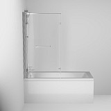 DX35WBS-D7W1-150MT Душ.шторка на борт ванны 150х80,профиль анод,стекло прозрачное,полотенцедержатель