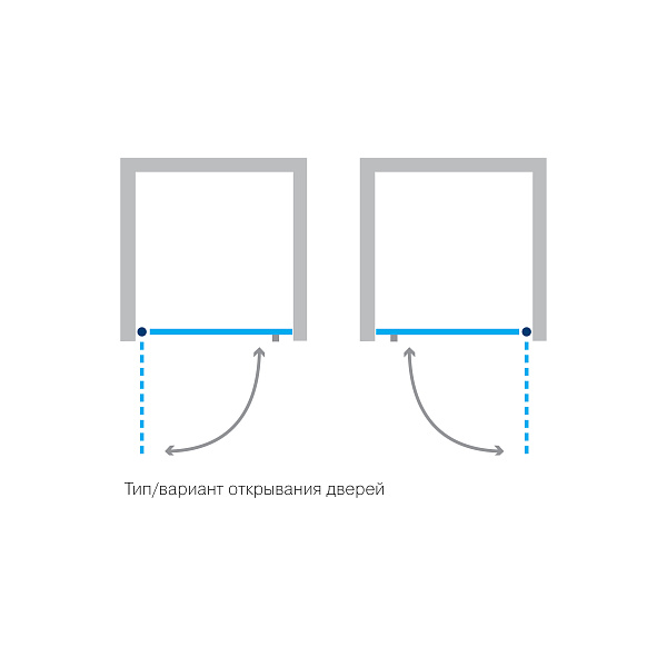 Душевая дверь "KOLLER POOL" одноэлементная   Waterfall Line QP 10  800х1950 прозрачная Transparent  6мм CALC FREE хром