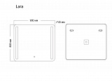 Зеркало LARA (900*800*45) LED с сенсорным выключателем и гравировкой