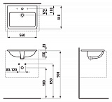 Раковина Laufen Pro S 8.1896.3.000.104.1 56 см
