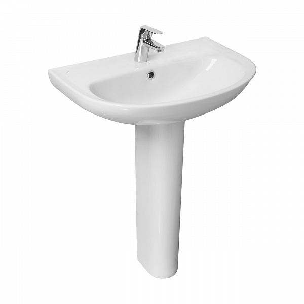 Раковина Santeri Прайм 65 с переливом белый 1.3117.6.S00.11B.0