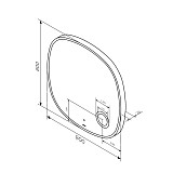 M8FMOX0803SA Func, Зеркало настенное с контурной LED-подсветкой, ИК сенсором и косметическим зеркало