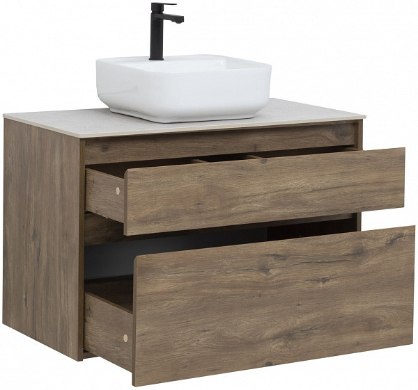 Тумба под раковину Aquanet Nova Lite 90 дуб рустикальный (2 ящика) 00249518