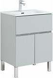 Тумба под раковину Aquanet Алвита New 60 1 ящик, 2 дверцы, серый 00277548