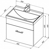 Тумба под раковину Aquanet Нота 50 белый 00159138