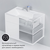 M50AFHX0803WM Inspire V2.0, База под раковину, подвесная, 80 см, 3 ящика, push-to-open, белый матовы
