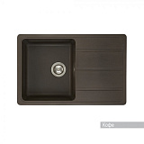 Мойка для кухни Aquaton Аманда прямоугольная с крылом кофе 1A712832AD280