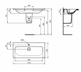 Раковина Ideal Standard Tonic II 100 см K086201