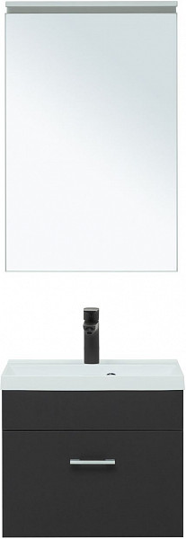 Тумба под раковину Aquanet Верона 50 черный матовый 00272430