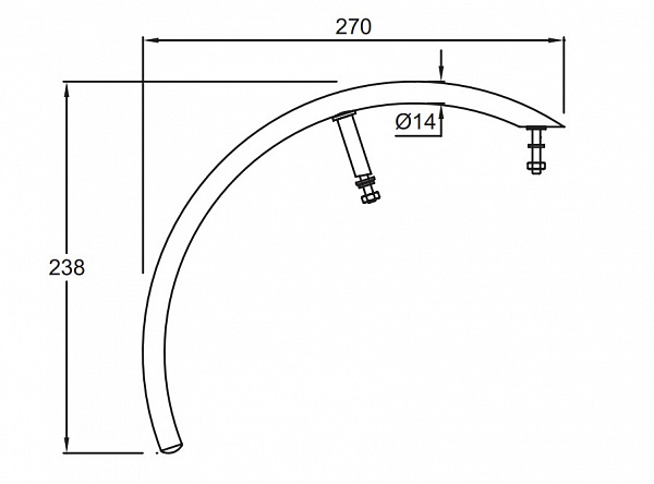 Держатель полотенец на раковину Jacob Delafon E75638-CP
