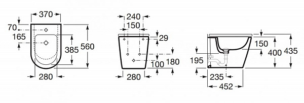 Биде Roca Inspira Round напольное 357527000