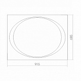 Зеркало AZARIO Спейс 915х685, LED-подсветка, сенсорный выключатель