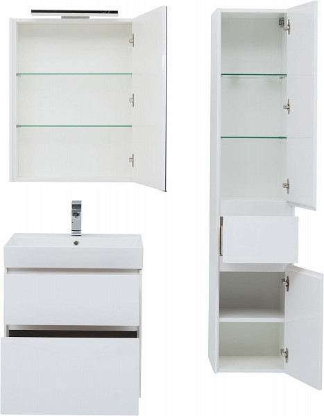 Тумба с раковиной Aquanet Бруклин 70 белый 00212597