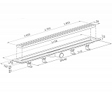 Душевой лоток с решеткой PlastBrno SZE2750