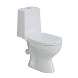 ARINGA Рио Унитаз-компакт, двухрежимная арматура Оливера, сиденье термопласт с микролифтом, белый