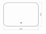 Зеркало Silver Mirrors Pallada 80х55 см LED-00002341