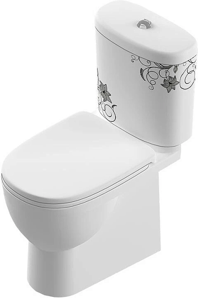 Напольный унитаз Sanita Luxe Art Flora с бачком и микролифтом ARTSLCC10040622