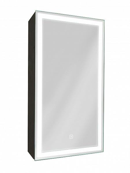 Зеркало-шкаф Континент"Mirror Box black Led" 350х650 правый