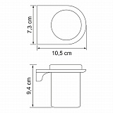 Подстаканник одинарный Wasserkraft Kammel K-8328